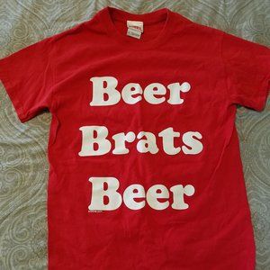Sconnie brand (Wisconsin Badgers) Beer Brats Beer tee shirt